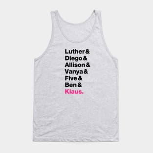 Umbrella Academy Names - Pink Klaus Tank Top